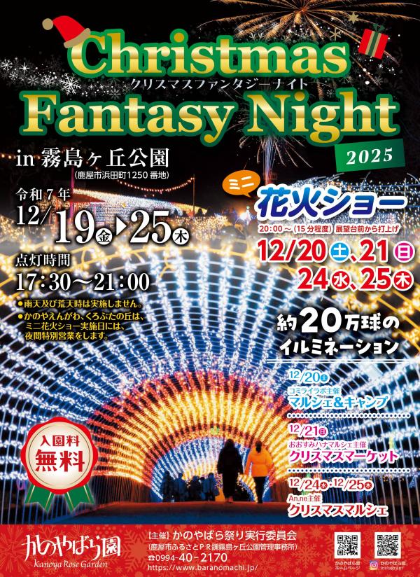 クリスマスファンタジーナイト2025チラシ