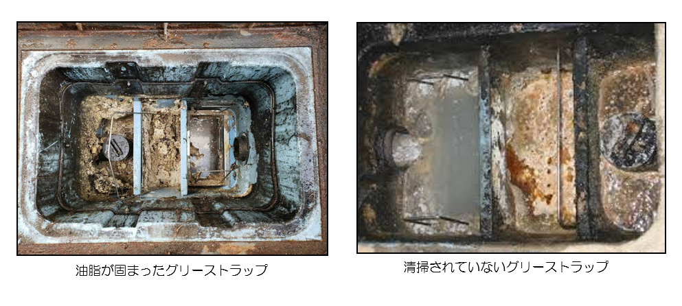 管理されていないグリーストラップ