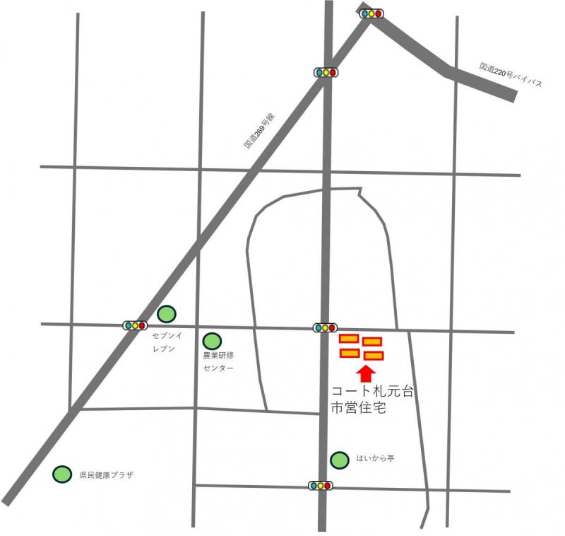 コート札元台位置図
