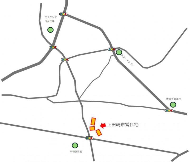 上田崎位置図