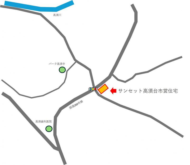 サンセット高須台位置図