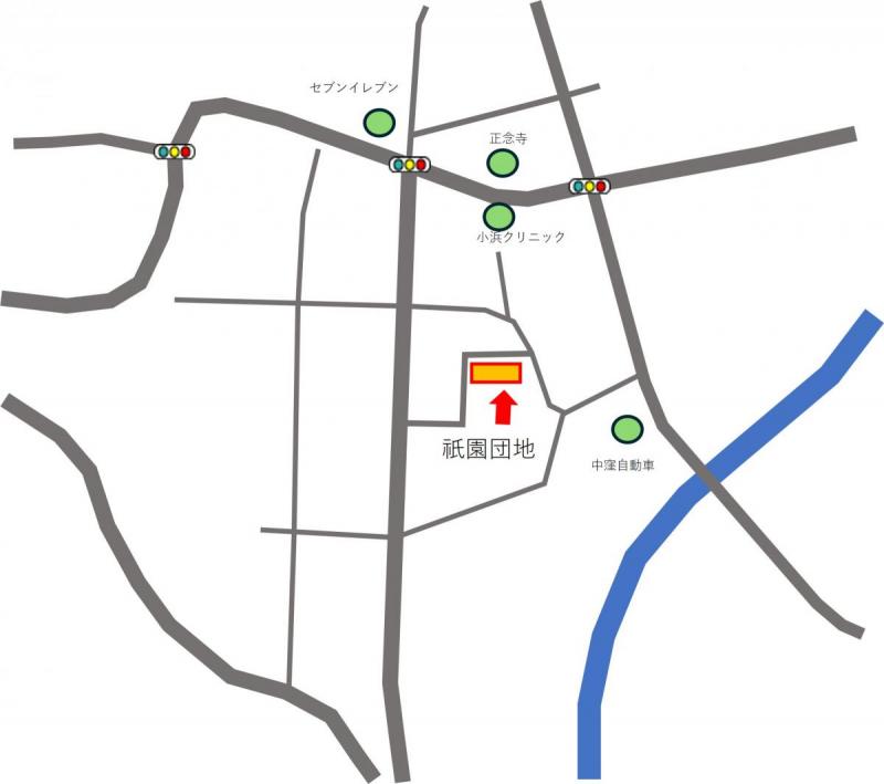 祇園団地位置図