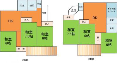 仮屋間取り