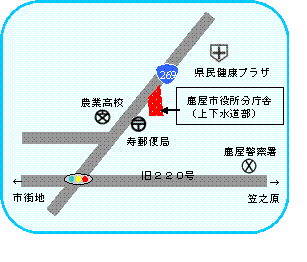 上下水道部の地図