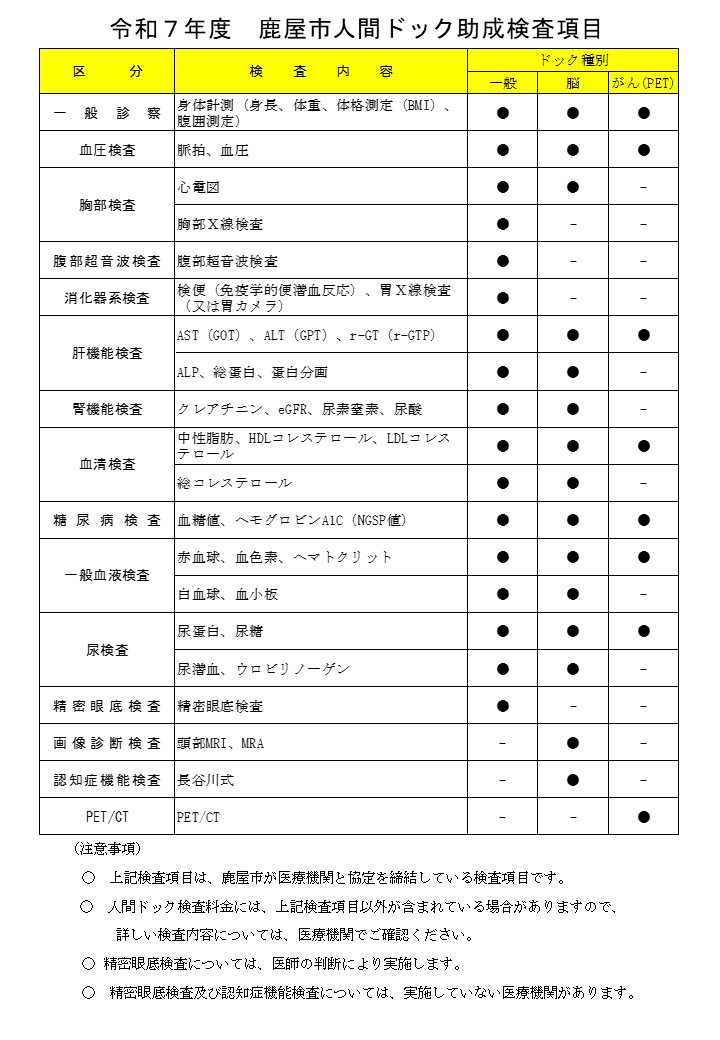 助成検査項目