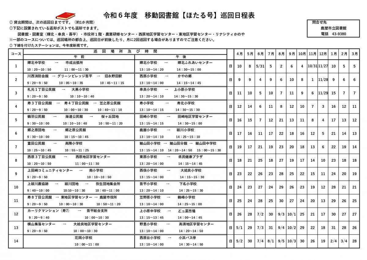 令和6年度巡回コース