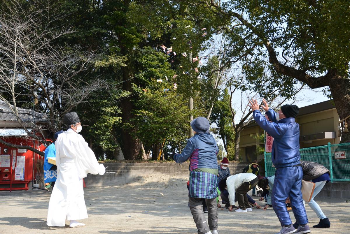 豊作を祈願田崎で伝統行事3