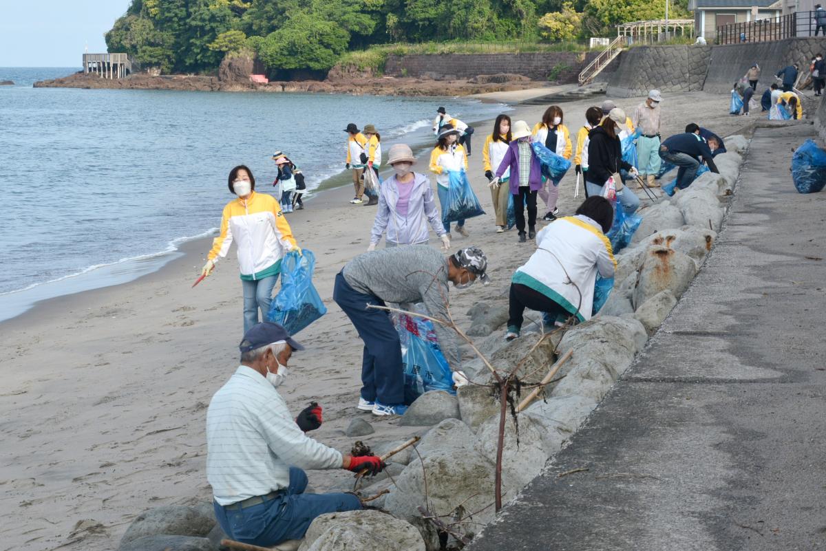 ウミガメ海岸清掃1