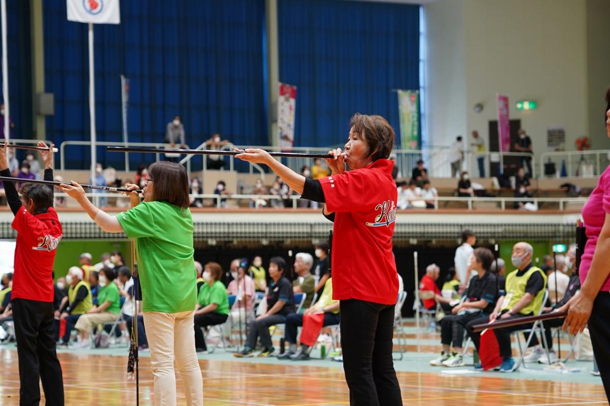 燃ゆる感動かごしま国体デモンストレーションスポーツ「スポーツウェルネス吹矢」